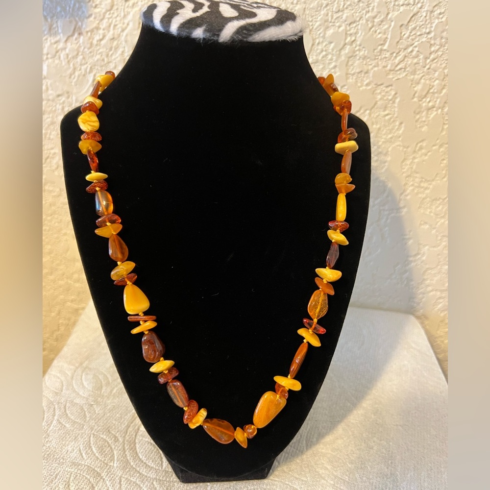 Authentic Multicolor Baltic Amber Necklace.